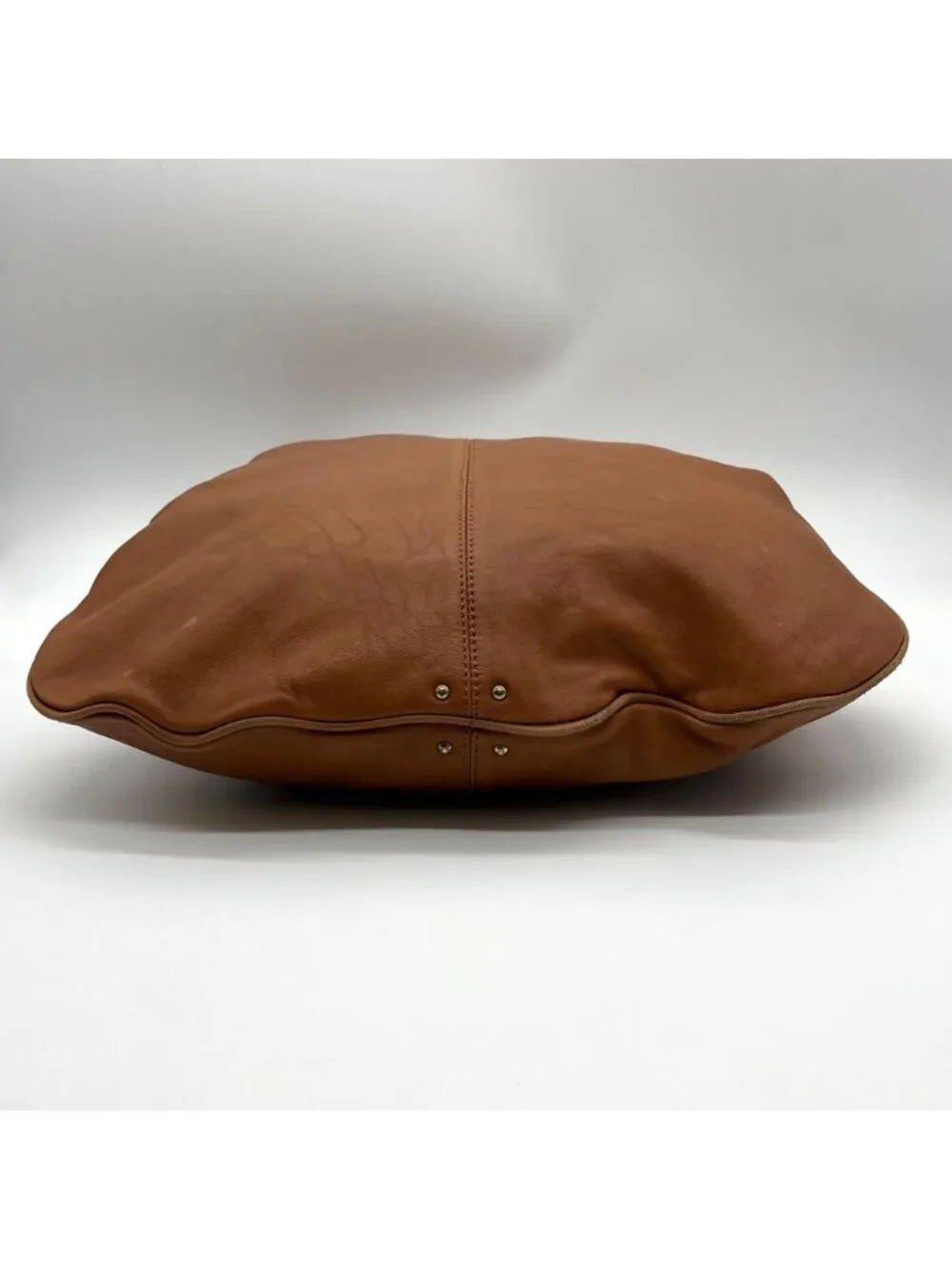 Badgley Mischka Acorn Brown Leather Hobo Bag